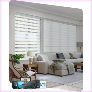Motorized Zebra Smart Blinds with Remote Control