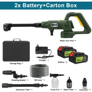 200Bar 3 Gears Digital Display Brushless Electric High Pressure Washer Car Washing Gun Garden Water Gun for Makita 18V Battery - Thumbnail Image 5
