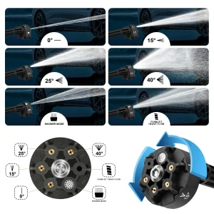 200Bar 3 Gears Digital Display Brushless Electric High Pressure Washer Car Washing Gun Garden Water Gun for Makita 18V Battery - Thumbnail Image 3