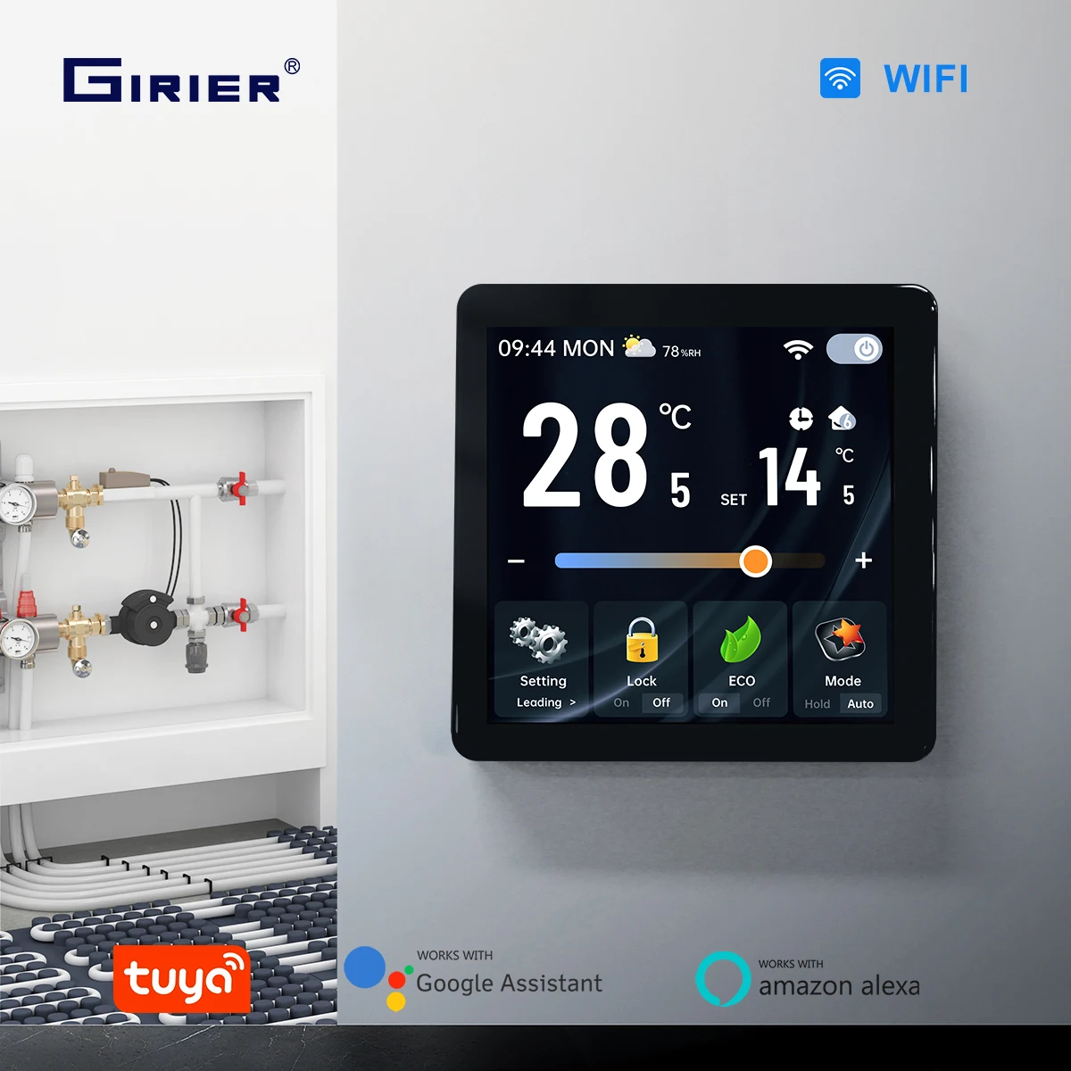 GIRIER Tuya WiFi Thermostat TFT Screen Smart Temperature Controller - Image 1