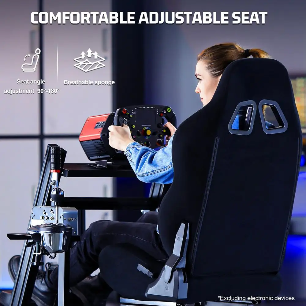 Proile Racing Simulator Cockpit with Seat, Adjusent, It or Thrusaster, or Anatec, or G29 GPro, Sim E 8040, Not Include St - Image 2