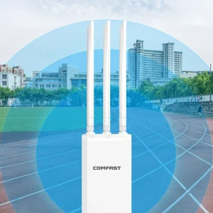 Comfast 1300Mbps Outdoor Access Point 2.4G&5.8GHz Gigabit AP Long Range Repeater High Power 3*5dBi WiFi Antenna Street Router - Thumbnail Image 4