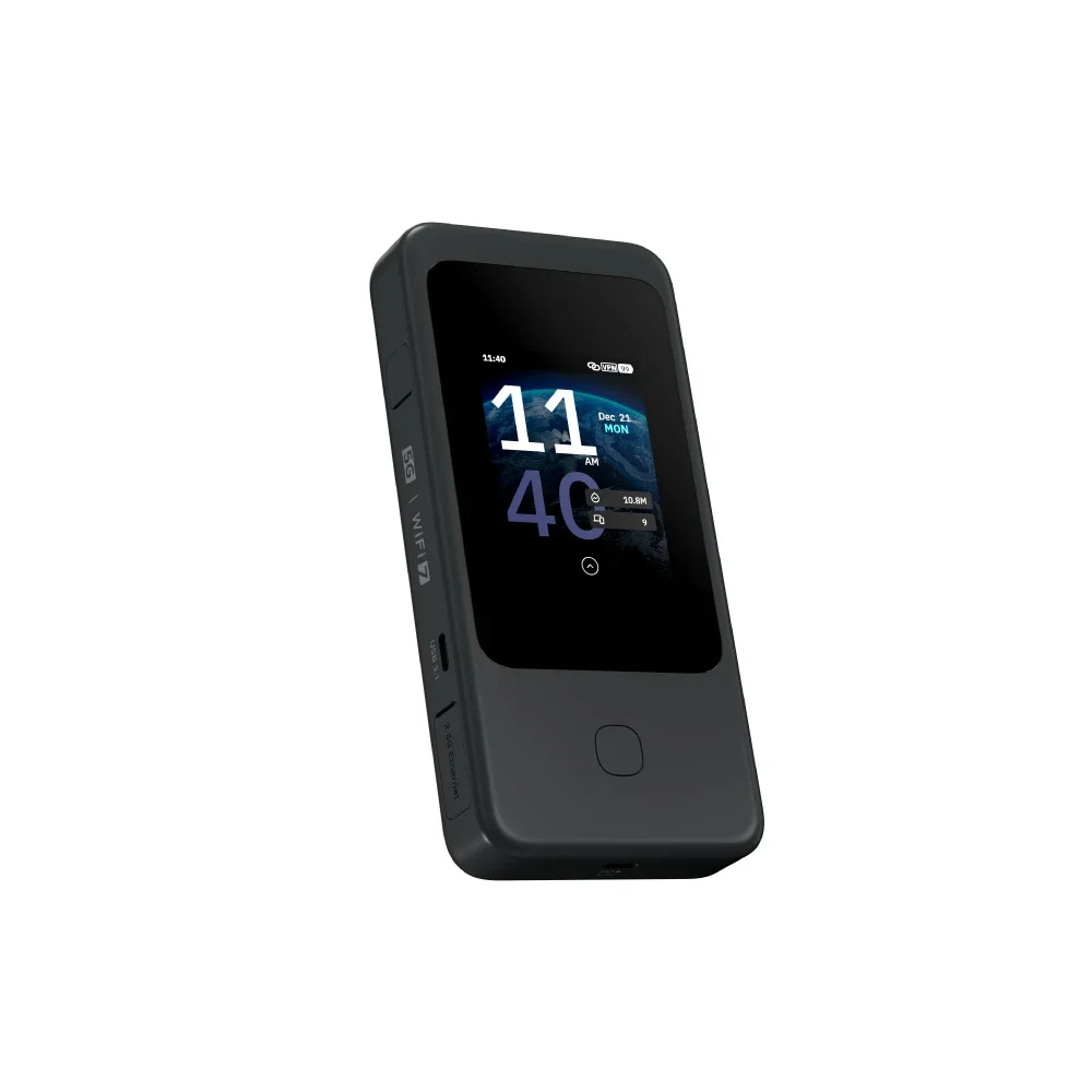 GL.iNet GL-E5800 (Mudi 7) 5G NR Tri-band Wi-Fi 7 Travel Router Speeds up to 4.67 Gbps Built-in ESIM, Dual SIM, 2.5G Ethernet Por - Image 1