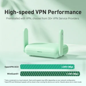 GL.iNet GL-MT3600BE Beryl 7 Dual-Band Wi-Fi 7 Travel Router, Wireless Portable Wifi Travel Router, Dual 2.5G ports, USB 3.0, WireGuard VPN 1100Mbps, OpenWrt, WPA3, AdGuard Home, network Privacy protection - Thumbnail Image 4