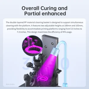 ANYCUBIC Wash & Cure 3 AE Version For Mars Photon Mono 4 LCD SLA DLP 3D Printer Models Curing Resin Cleaning Machine 2 in 1 - Thumbnail Image 4