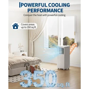 Garvee 3 in 1 Portable Air Conditioner 8000BTU Electric LED Display with Remote Control for Home Office Bedroom RV Outdoor Use  24-Hr Timer AC Cooling Dehumidifying & Fan - Thumbnail Image 4