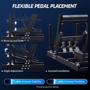 Proile Racing Simulator Cockpit with Seat, Adjusent, It or Thrusaster, or Anatec, or G29 GPro, Sim E 8040, Not Include St - Thumbnail Image 3