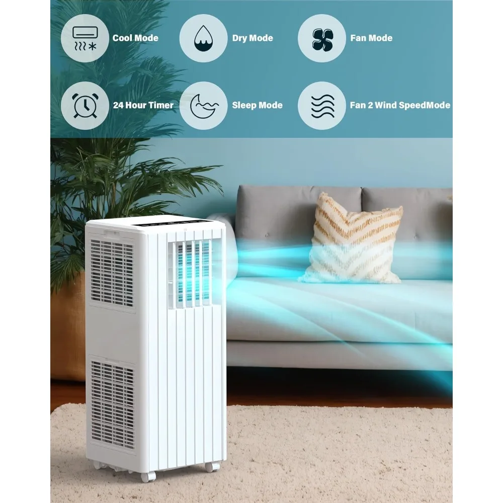 Garvee 3 in 1 Portable Air Conditioner 8000BTU Electric LED Display with Remote Control for Home Office Bedroom RV Outdoor Use  24-Hr Timer AC Cooling Dehumidifying & Fan - Image 2