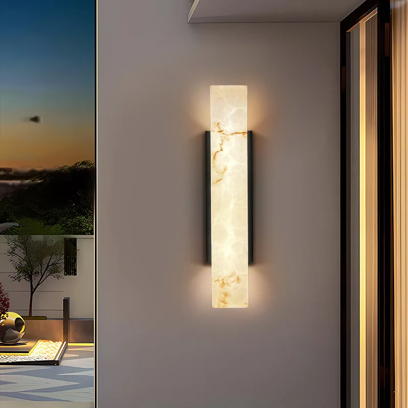 Modern Minimalist Outdoor Waterproof IP65 Lmitated Marble LED Wall Light AC85~265V Stainless Steel Porch Lamp For Street Adorn - Image 1