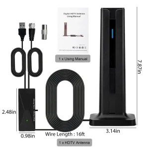 450 Miles Upgraded TV Antenna Digital HD Antenna Indoor Long Range HDTV 1080P 4K - Thumbnail Image 6