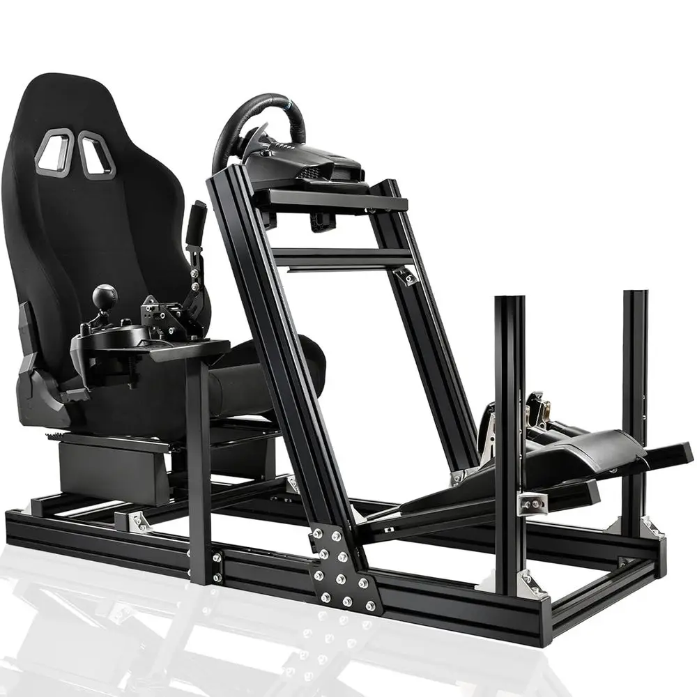 Proile Racing Simulator Cockpit with Seat, Adjusent, It or Thrusaster, or Anatec, or G29 GPro, Sim E 8040, Not Include St - Image 1